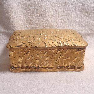 Beautiful Golden Ceramic Box